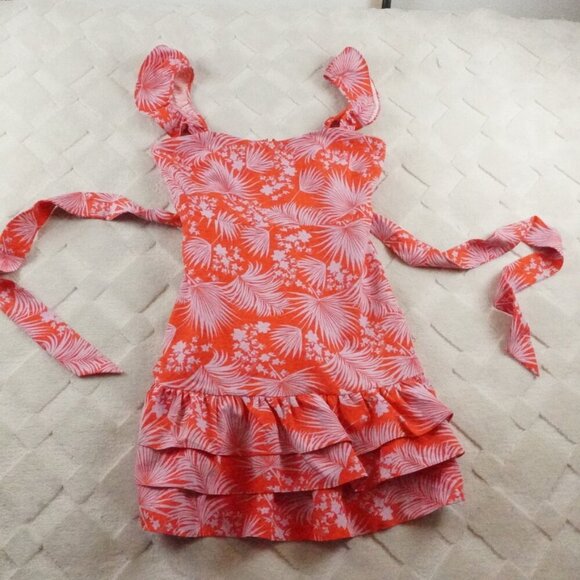 Likely Charlotte Mini Dress Womens 8 Floral Multi Color Ruffle Tiered - Picture 1 of 11